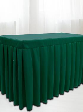 V45定F767MHSS制料长方桌布涤纶布桌裙办公会议活动O签到台酒店饭