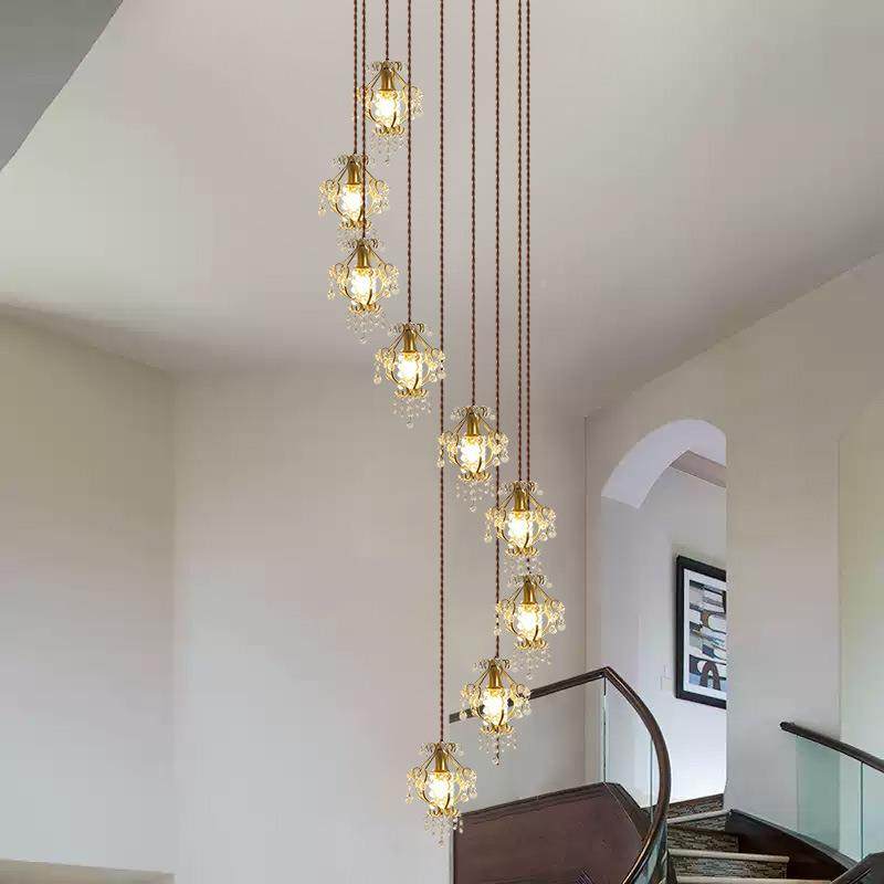 法式复楼梯间大古吊酒店别墅镂空美灯式金色422水客厅晶主灯loft,家装灯饰光源,智能吊灯,淘宝优惠券,粉丝福利购,淘宝优惠卷