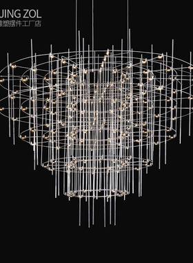 20年新款水551晶5萤火虫客2厅吊灯现代简约大轻奢气餐厅设计师灯