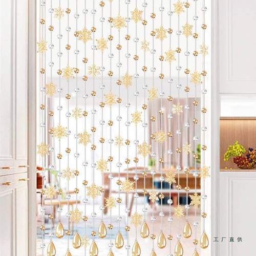 门帘水晶子帘卫生间珠隔断帘帘厅成品厨房F9H98JJH弧形挂帘免打孔