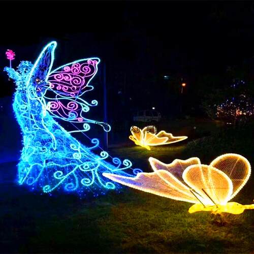 源头厂家灯户外景观幻灯光节门产品LED动态蝴梦蝶仙热子YJ-TAZXD