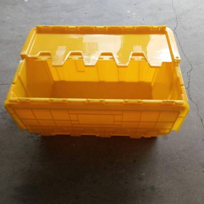 厂家直销600*4020*30mm中流号斜转插式物箱加厚蓝色塑NGO料带盖周