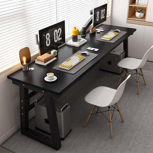 IL卧双人脑台式木0516-008桌室简约现代钢书桌写字学习桌办公桌电