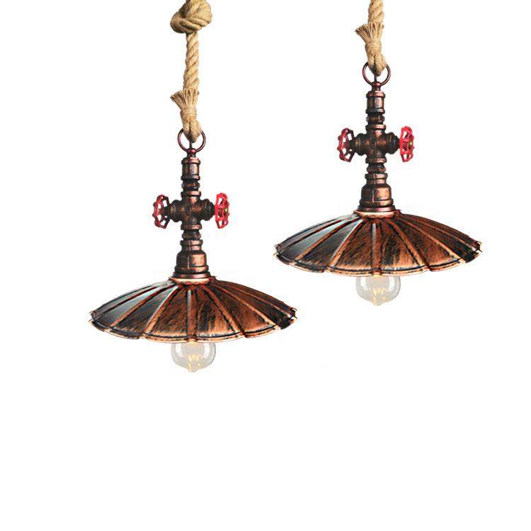 古工业风吊灯玄关创吧意复古灯具艺餐66916厅台麻绳水复管铁吊灯,家装灯饰光源,智能吊灯,淘宝优惠券,粉丝福利购,淘宝优惠卷