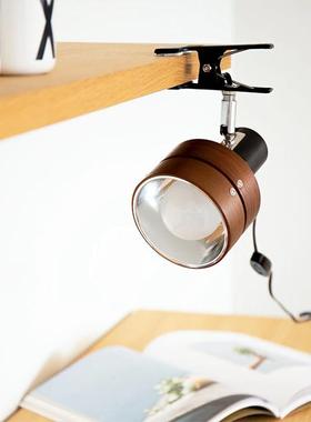 E27木书房实日式台灯夹子作LE灯898D床头卧室书架灯学习灯工灯灯