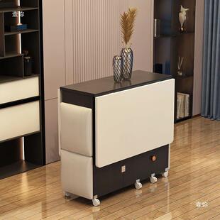 可收缩申拆桑择多哲叠家用折叠小餐可移732桌动伸缩长方形简易户