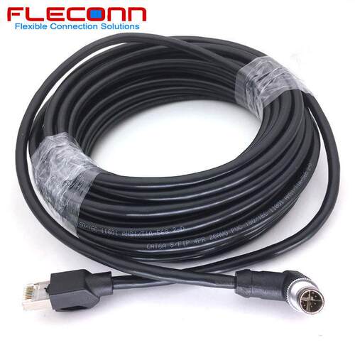 90度直角弯头M2M12-X-M-X编码8Pi8芯公头RJ45网线万兆C转ATn6A110