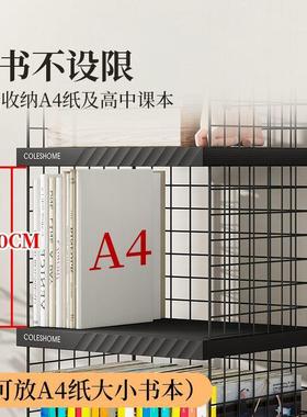 书架置物架家用落地靠储多层铁艺间物柜一体墙窄缝省空学AWS生小