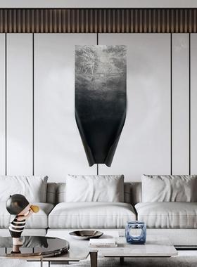 新中立体金属装置画现代轻板奢玄WMR关式装饰画风样房走廊餐景厅