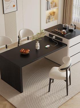 简约实木岩板伸缩台餐桌56012一岛家用小户型现代桌多功能体中岛