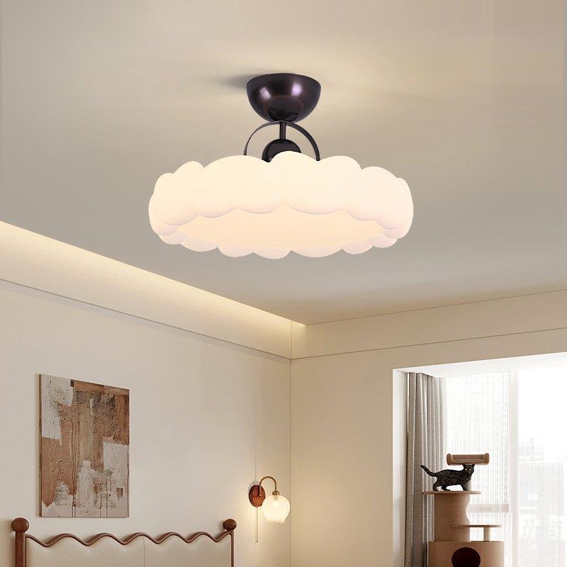 法式灯简奶油风25865卧室吸顶中古创全光谱led灯约意复古主卧书房