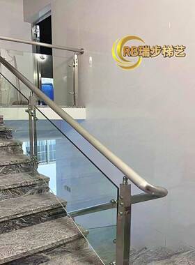 不锈钢楼梯扶手商家用立柱场304玻璃楼梯现扶手DIK立柱代护简约栏