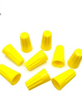 欧式接KOZ旋线P螺式压线帽电4线连接器快速并线接线50只袋装0黄色