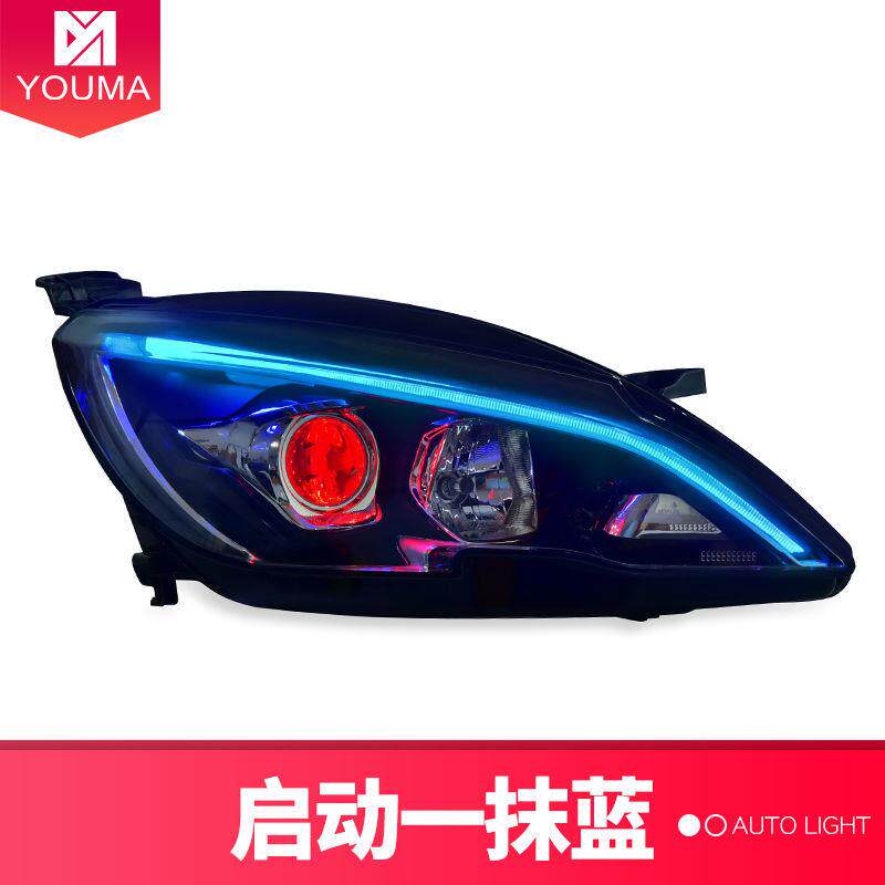 总专用于致308S408大灯标成改装解锁一抹标致308S蓝LDE日行灯LED