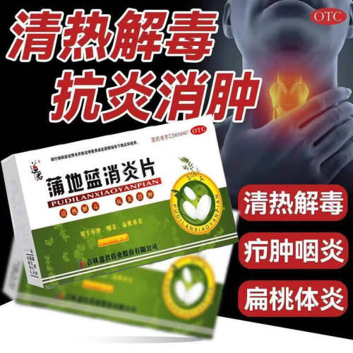 【道君】蒲地蓝消炎片0.25g*24片/盒咽炎疖肿扁桃体炎清热解毒咽喉肿痛