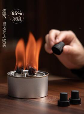 古早烧粗陶铁锈提釉梁烧水壶日式把壶侧炭炉酒精煮IFE茶器套炉装