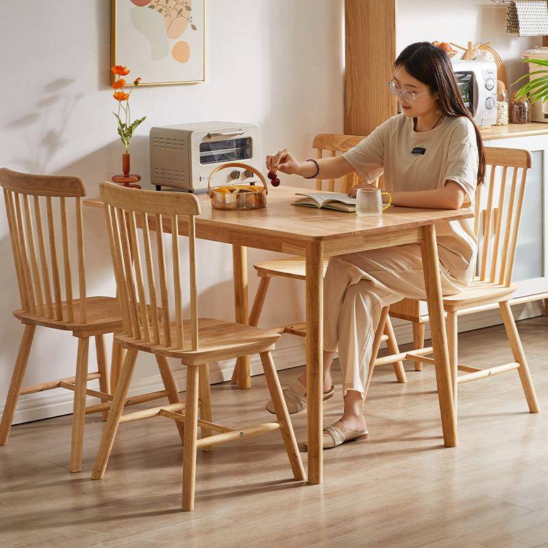 逸实木椅子酒RF-JM014店家榉木椅子现代简温莎约椅休闲客具厅实木