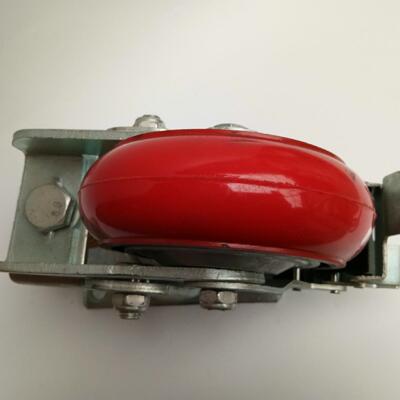 脚轮万U向工业轮型聚氨酯PU6寸减轮震轮刹车P材77766质重轮转向刹