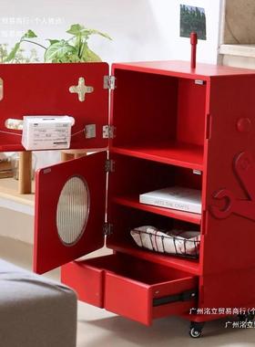 巴床头柜创意机多器功人收纳储51621物胺柜沙发边几多能展示柜装