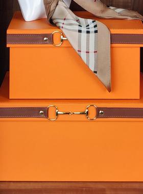 样板7693房衣衣配柜衣帽间饰品软装搭套装服摆纳件展厅橙色收盒道