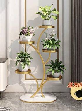 热台销架子客厅落地式阳置物架花多肉托花架万向76094轮铁艺花盆
