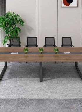 多会议室会议桌椅工业风简约会客议桌大型长桌72841会人接待桌办