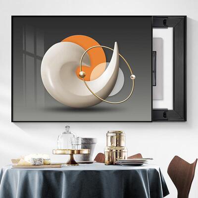 轻奢电表箱装饰画盒可关40819推拉配餐厅遮挡电空开箱电闸强电源