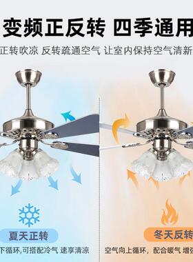 复古式吸顶风带扇灯大风力48寸吊顶大61548吊美扇灯扇客厅叶餐厅