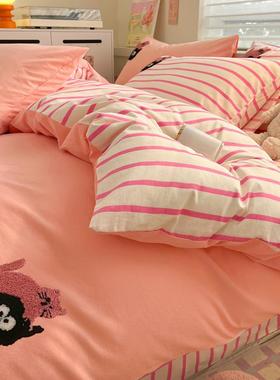 龙年限.定可棉爱毛巾绣纯棉水洗四件套卡通全棉m被套1.518米yqyyf