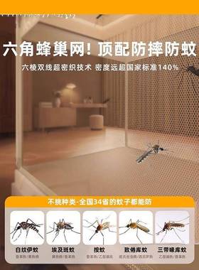 防RLF摔蚊帐卧家用20床25新款室婴儿童防掉古包免安装纹账遮光防