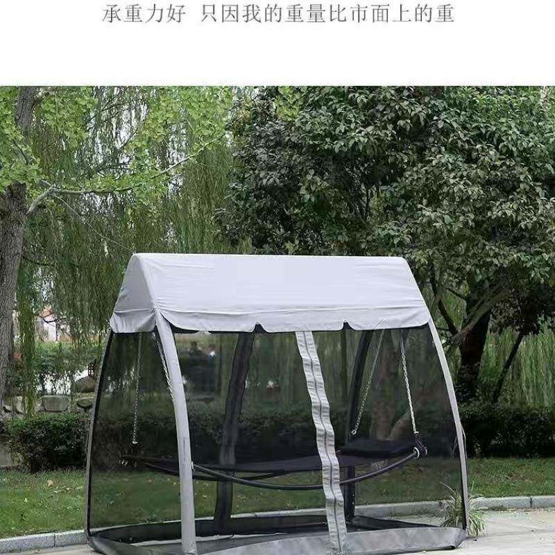 户外秋千椅摇椅阳秋千成MEE人闲篷休双人情侣蚊遮防阳吊床台防侧
