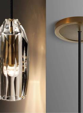 客奢后现代简水晶小吊灯厅吧台卧室床头柜装饰单PSC约吊轻灯