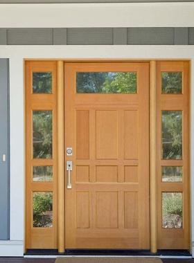 厂家直供新中木式进户门别动WZM墅庭院入户防门实双开门自智能盗