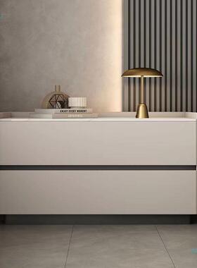 轻奢式实木床头卧室家用边柜床新款简柜约收纳现代意XTH储物柜加