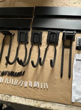 跨境板逊亚马2025挂钩槽套装金属挂架锹花铁园77684用具壁挂重物