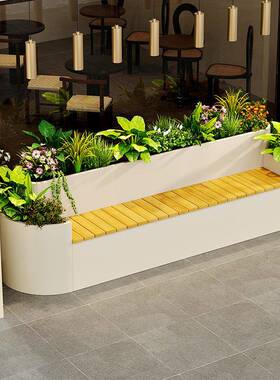 铝合金户外花坐凳合坐椅不锈钢庭院观组花箱箱公NVI景园广场种植