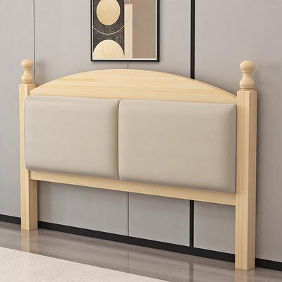 软实木床头靠背板双人床板头榻榻米床单买简75100约款欧头式包床