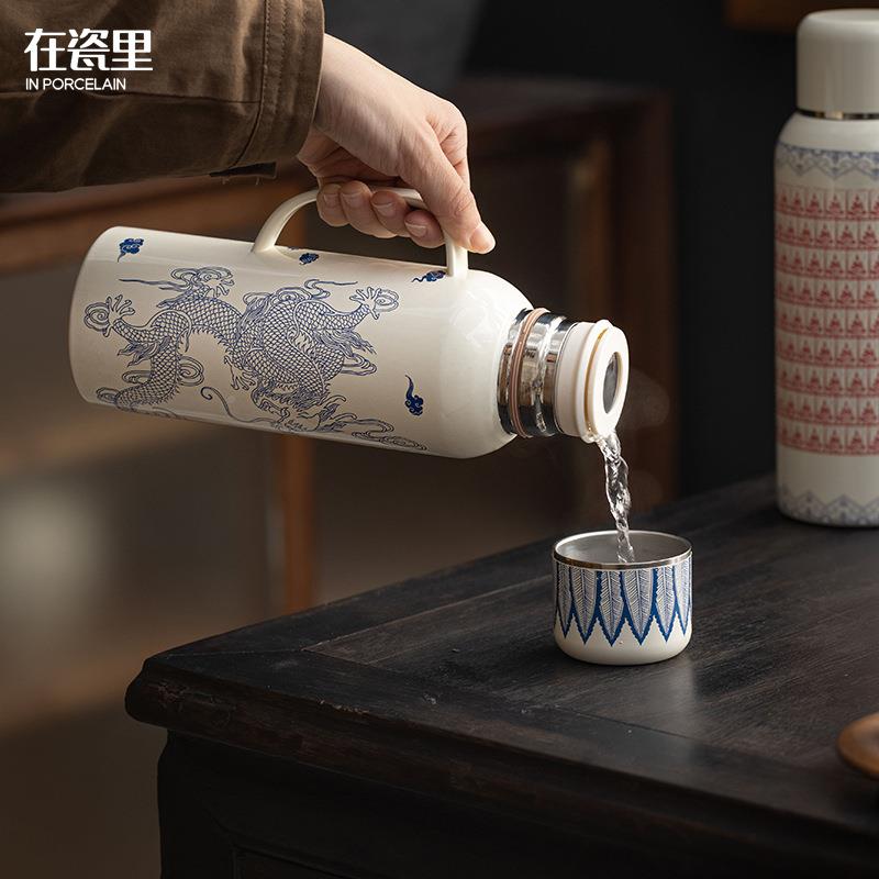 万m白ini传家壶3/16锈钢焖茶壶老茶陈皮焖泡不壶智能温显佛保温壶