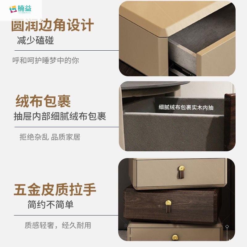 极简8499楠益柜旋转床头柜主卧现网边红床柜设计师创意边几代轻奢