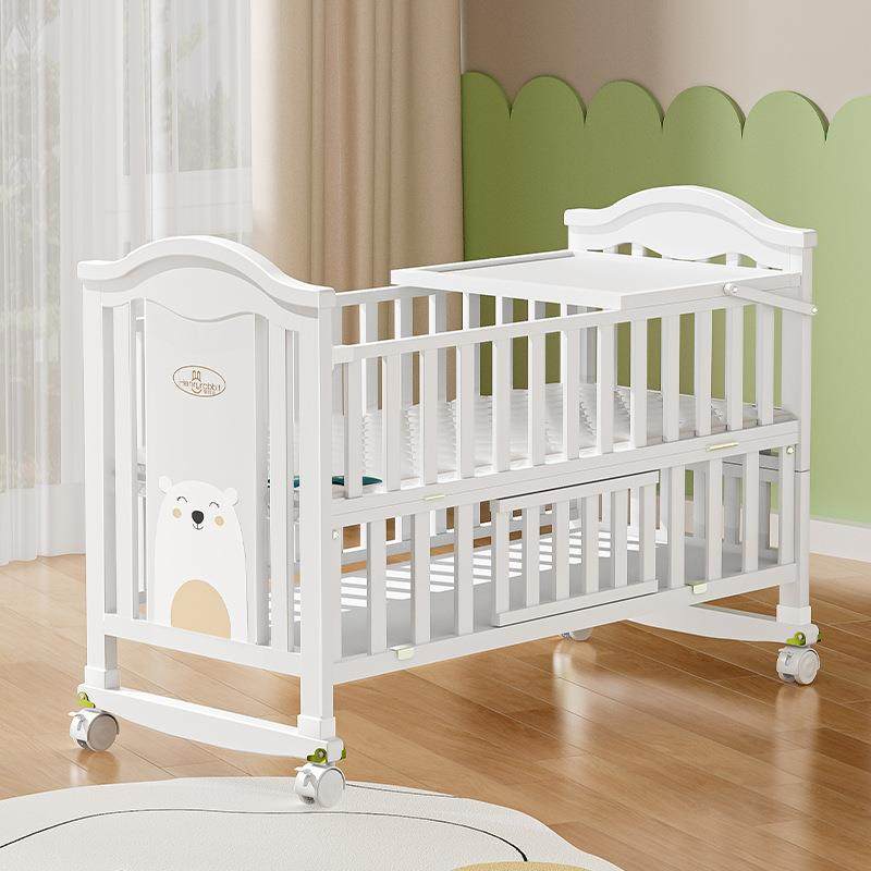 婴儿床实木欧式可移动宝宝bb新生儿多功能摇篮儿童拼接大床,农用物资,其他肥料,淘宝优惠券,粉丝福利购,淘宝优惠卷
