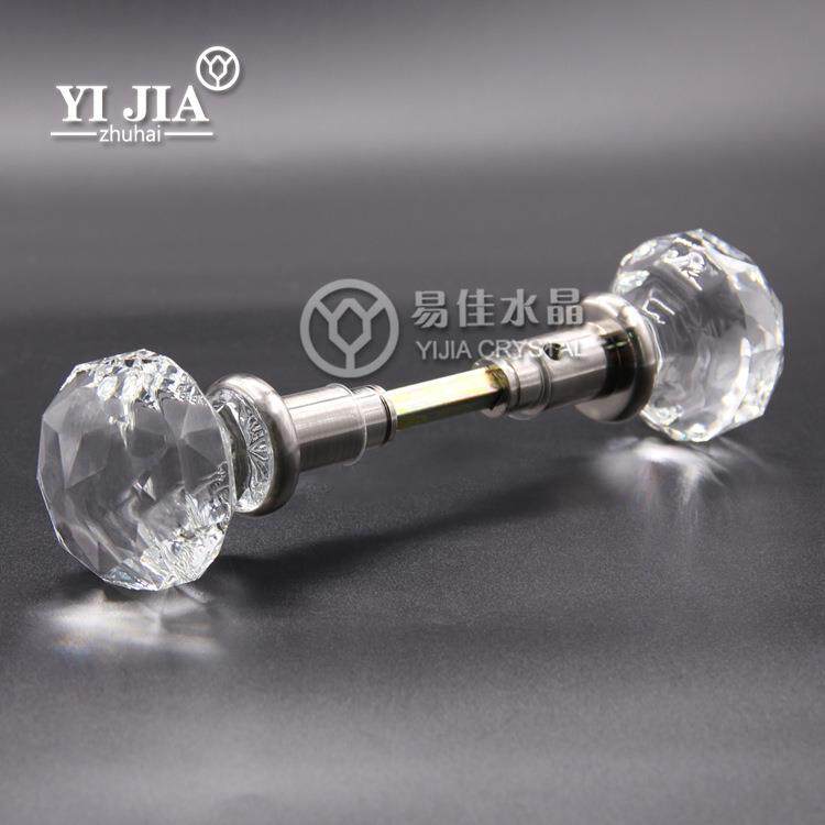 高档奢华水晶门把手卫生间门把手圆拉手欧式柜门青古铜拉手