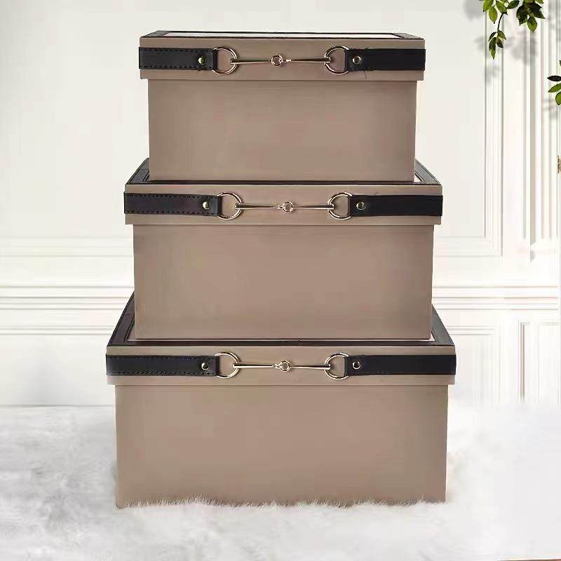 加围条天地盖收纳盒创意时尚女性衣帽间装饰摆件卧室收纳整理盒