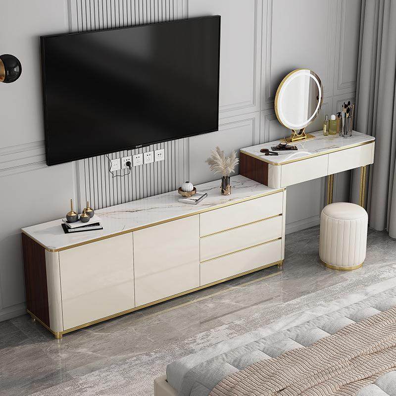 意式轻奢梳妆台多功能大容量储物可旋转伸缩化妆桌客厅电视柜一体,纺织面料/辅料/配套,纺织机械配件,淘宝优惠券,粉丝福利购,淘宝优惠卷