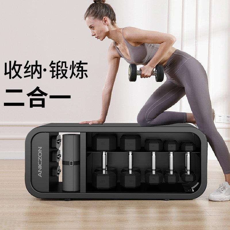 多功能哑铃凳健身椅收纳储物锻炼二合一私教工作室核心训练储物架