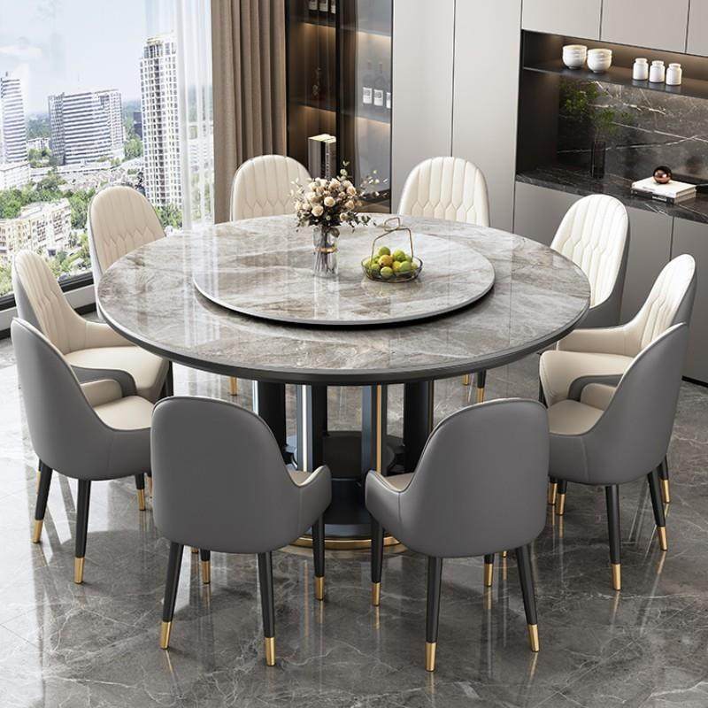 轻奢岩板餐桌椅组合现代简约小户型家用北欧圆形带转盘实木大圆桌,农用物资,其他肥料,淘宝优惠券,粉丝福利购,淘宝优惠卷