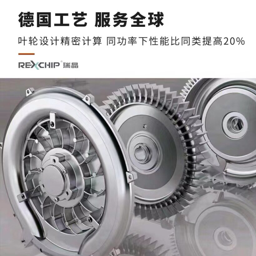 瑞晶高压离心式叶轮配件旋涡气泵风泵叶片铝合金风轮风叶