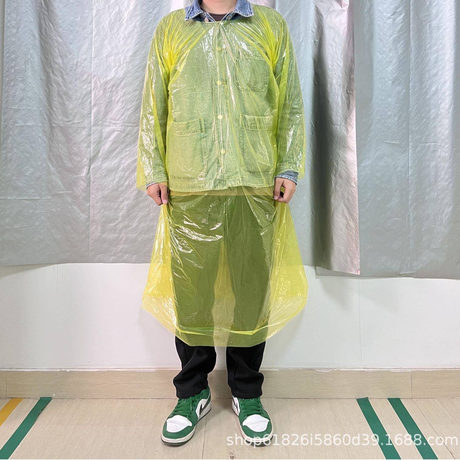 一次性连卷长款工作服防油防水专用饭店厨房塑料薄膜成人工作服