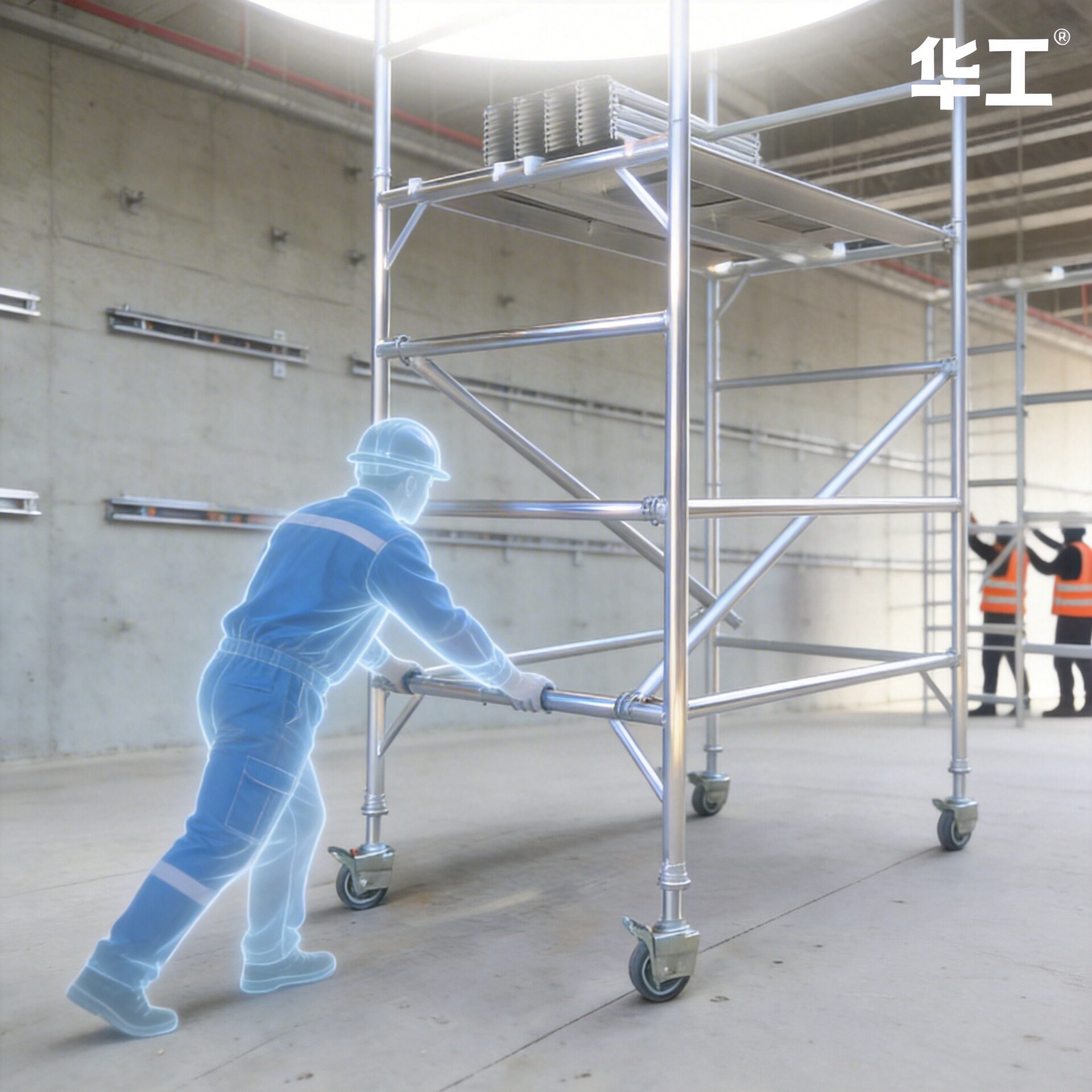 铝合金移动脚手架可调节便携式建筑施工维修脚手架登高专用款