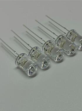 F5圆头白光0.2wLED灯珠F5白光led发光二极管5MM白光圆头白色