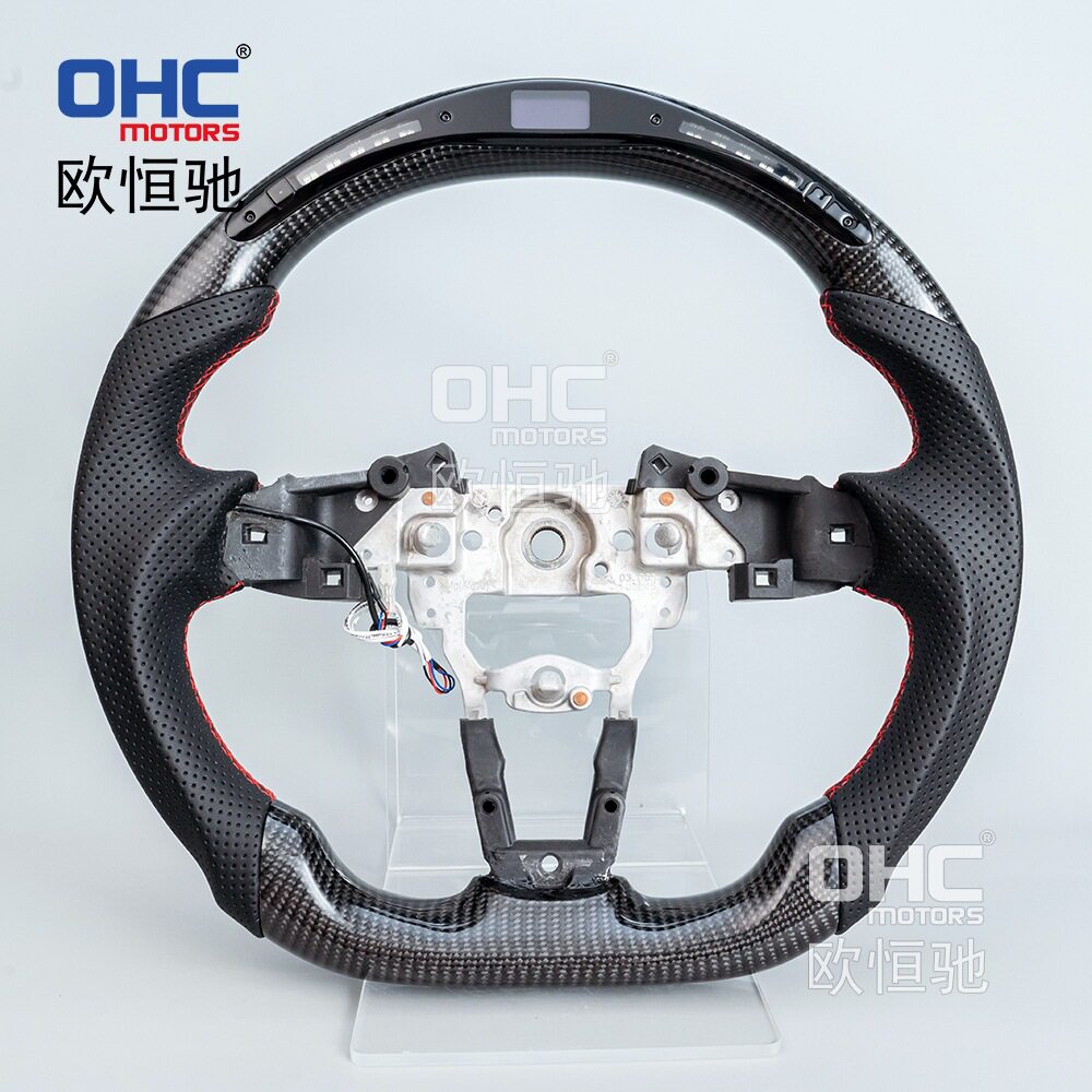 适用马自达16-25款MX-5/Miata碳纤维LED智能汽车方向盘改装跑马灯